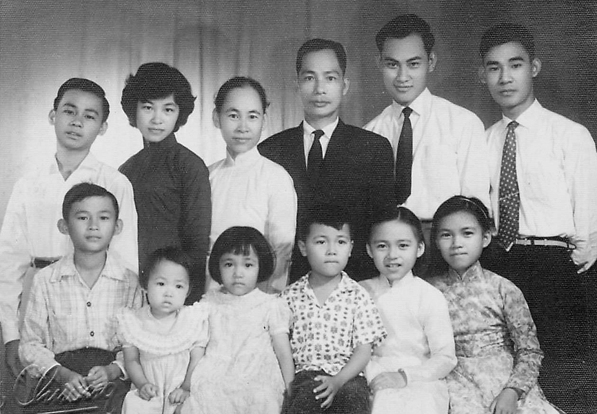 Mr. Pham as a child with his family (1960)