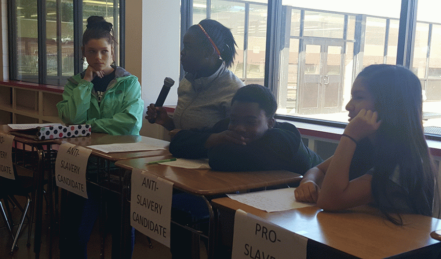 Eighth Grade Social Studies Students Join Together for a Debate on Slavery