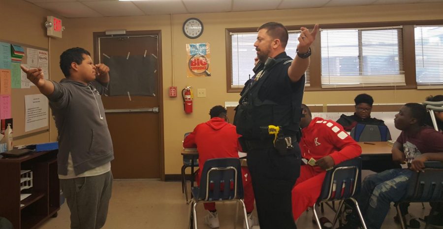 Officer Watkins Teaches Health Class Students the Detriments of Drunk Driving